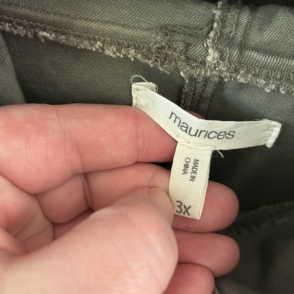 Maurice’s Women’s Plus Size Olive Green Peplum Hooded Jacket, Size 3X - Picture 2 of 6